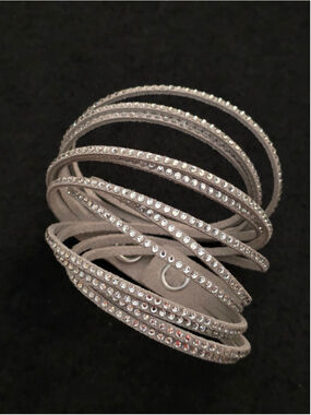 Swarovski Multi-Strand Alcantara Crystal Wrap Bracelet